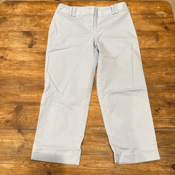 Ann Taylor Loft Women's Cropped Cotton & Spandex Wide Leg Pants Light Blue.‎ 4 - Picture 2 of 13